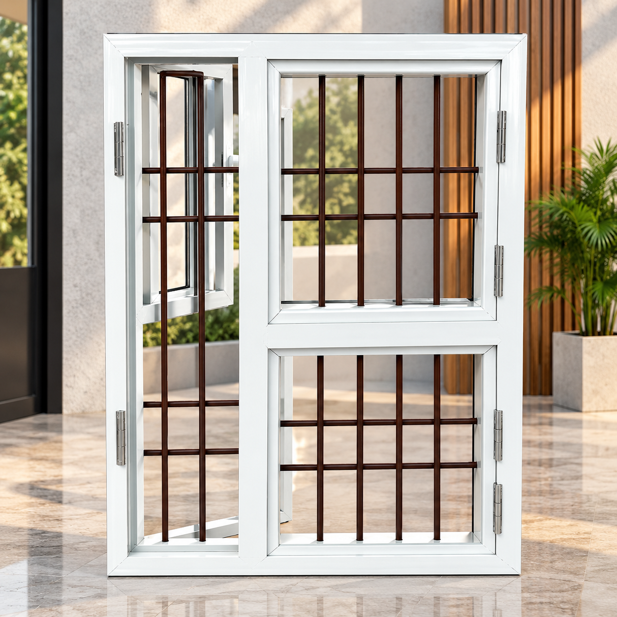 Premium Japani Steel Window Frame with Iron Grill – Patna