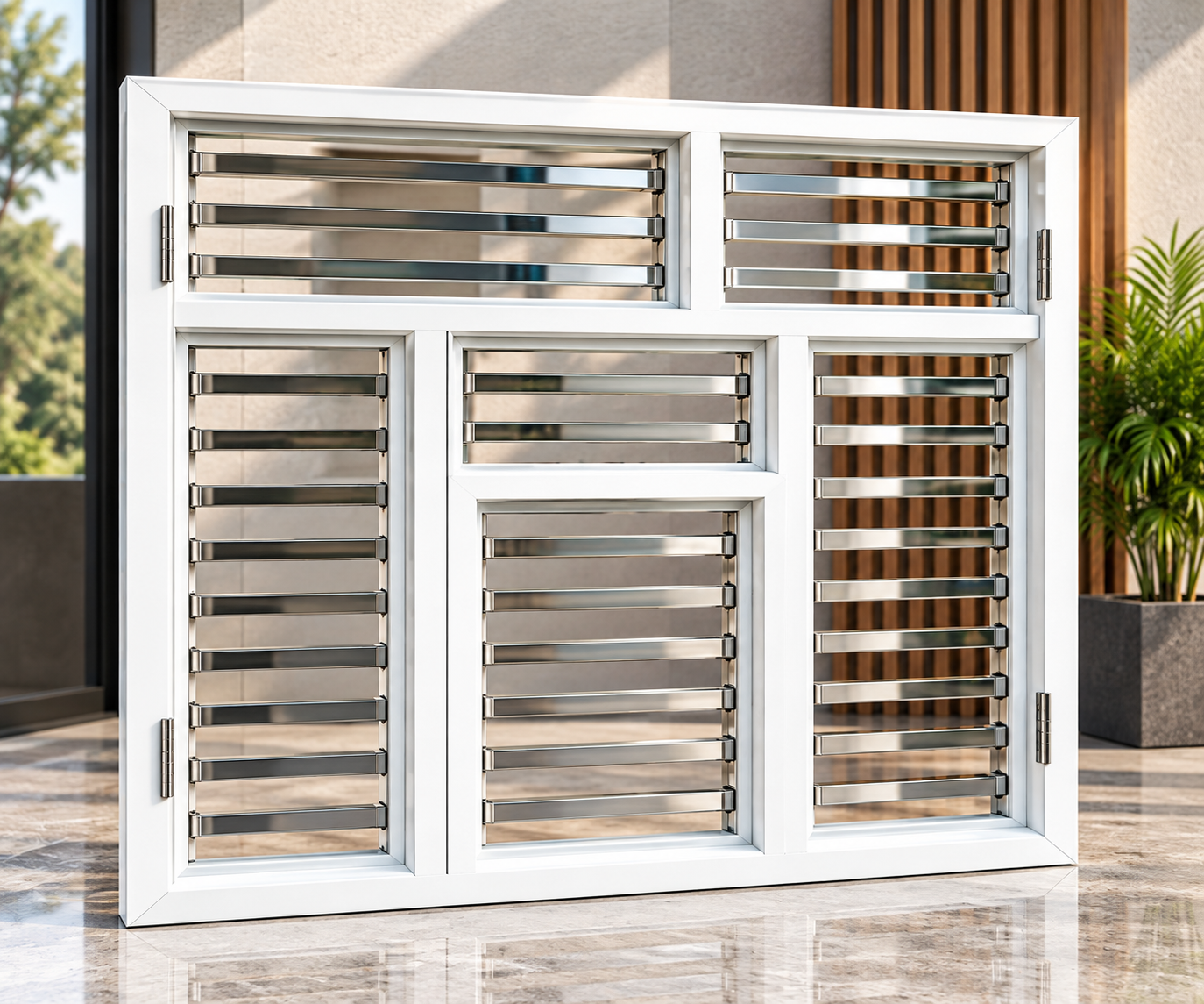 Japani Steel Window Frame with SS 304 Grill