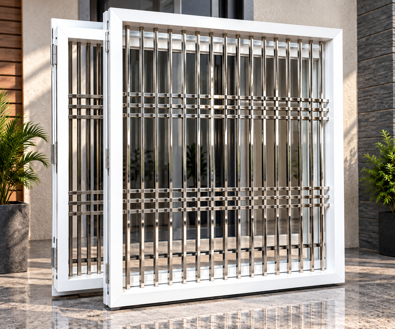 Japani Steel Window Frame with Stainless Steel Safety Grill